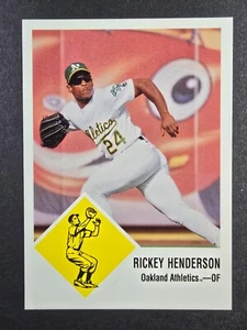 RICKEY HENDERSON 1998 Fleer Vintage '63 #110 Athletics HOF - Imagen 1 de 2