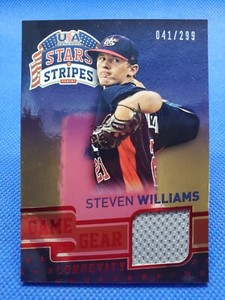 2015 Stars & Stripes STEVEN WILLIAMS Jersey card #/299 AUBURN TIGERS Baseball