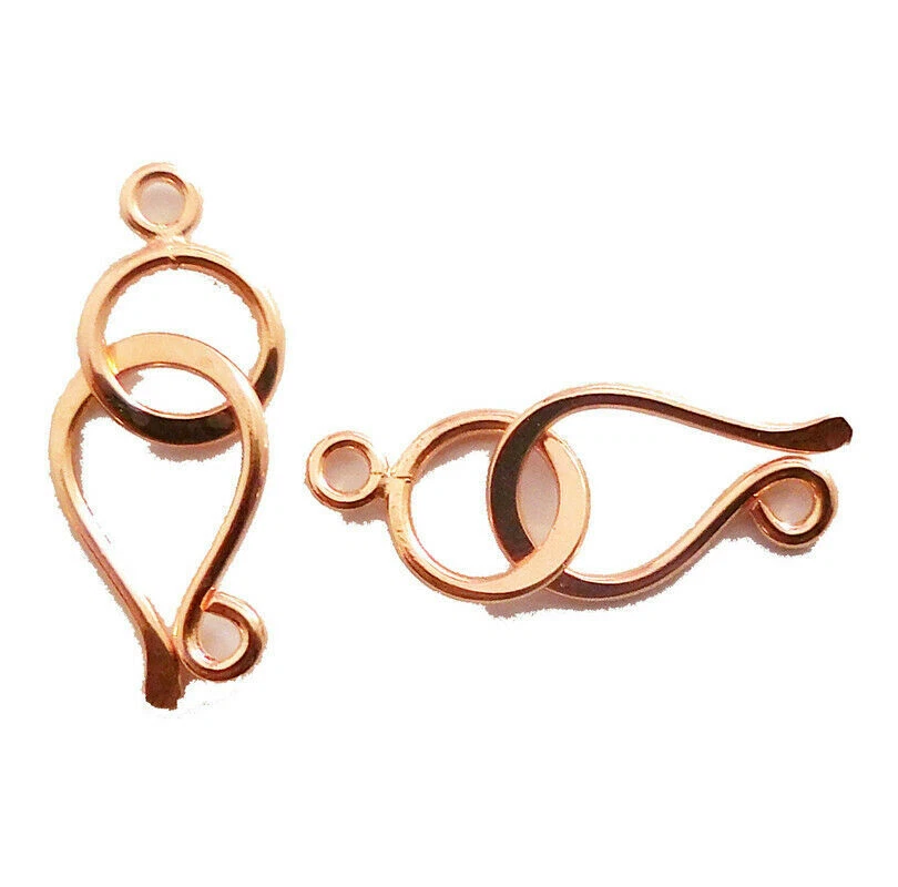 5 PCS 30X11MM SOLID COPPER S HOOK CLASP GENUINE COPPER  862 ATL-274 - Image 1 of 1