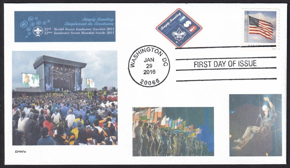 BSA  22ND WORLD SCOUT JAMBOREE   SWEDEN OPENING CEREMONY  FDC- DWc - Image 1 of 1