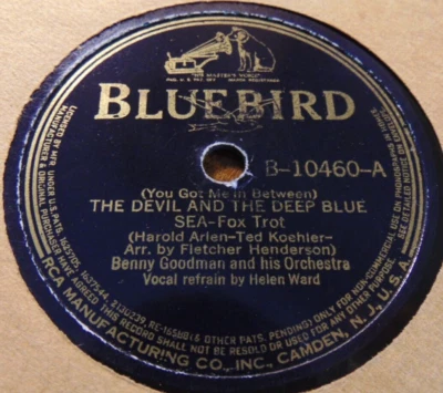 78RPM Bluebird Benny Goodman - Devil + Deep Blue Sea / Christopher Columbus VV+V Foto 1 de 4