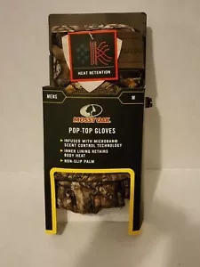 Mossy Oak Break Up Country Men's Medium Pop-Top Shooting Gloves Scent Control - Picture 1 of 1