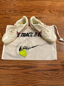 Nike Men’s Size 8 Zoom Rival Track & Field Distance Spikes DC8725-101 Sail NEW - Picture 1 of 11