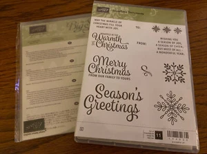 Stampin' Up! Estampillas y copos de nieve remolinados de copos de nieve troquelados *NUEVOS* - Imagen 1 de 1