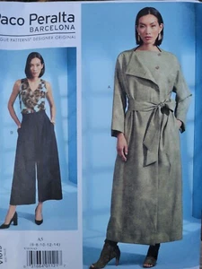 Nähmuster VOGUE 1619 Gr. MISS 6-14 Schärpe Hose Mantel Jacke Loose Fit - Bild 1 von 2