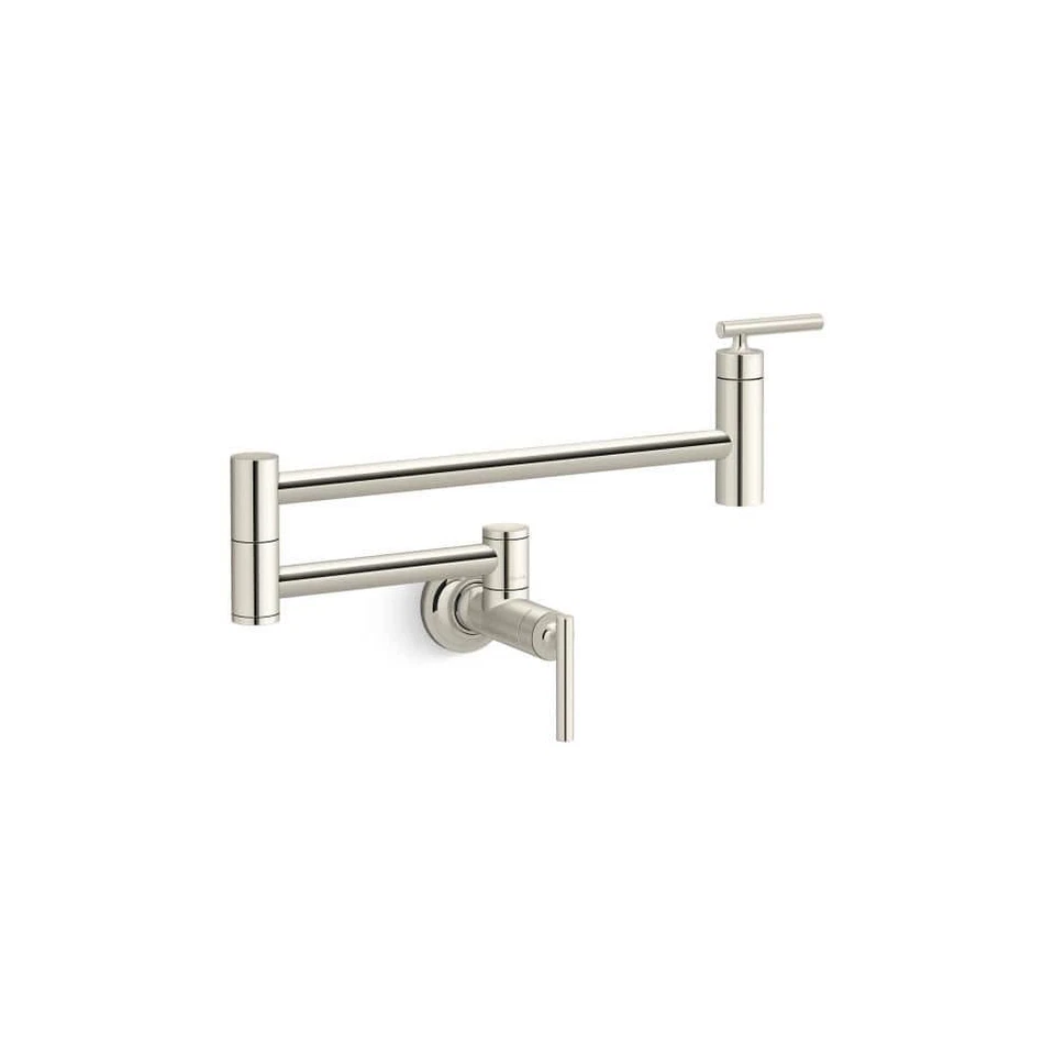 Kohler Purist K-35745-SN Wall Mounted Kitchen Pot Filler Faucet Polished Nickel