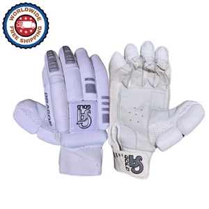 CA Gold Dragon Batting Gloves – White, Sheepskin Leather, Finger Protection - Picture 1 of 5