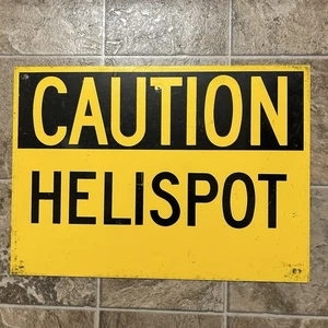 VINTAGE U S FOREST SERVICE Schild ACHTUNG HELISPOT UNICOR Metall 14” x 10” - Bild 1 von 8