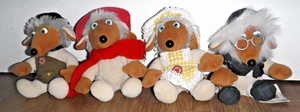 4er Set Vintage 1998 Wombles Golden Bear Stofftiere Plüschtiere Elisabeth Beresford - Bild 1 von 14