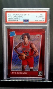 Panini Donruss Optic BB 2021🏀Ayo Dosunmu Red Choice Rookie🎉#171 PSA 10💎📈💥 - Bild 1 von 1