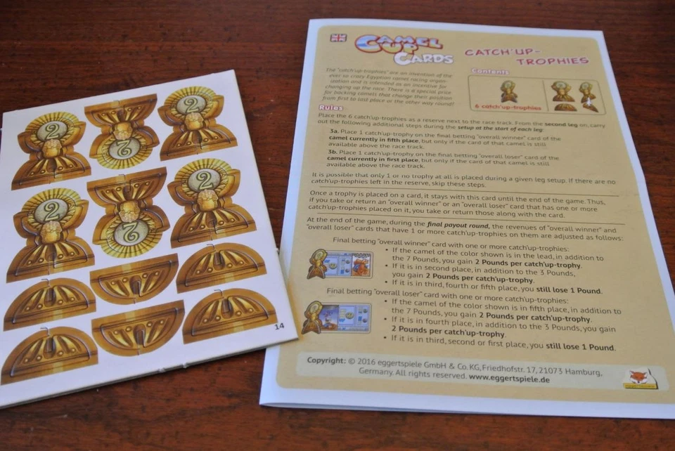 CAMEL UP - TROPHIES Board Game Expansion Promo Bonus BRETTSPIEL ADVENT CALENDAR - Image 1 of 1