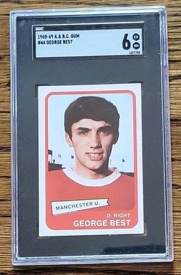 1968 A & BC Gum Soccer George Best #44 SGC 6 Manchester United Foto 1 de 3