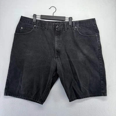 Pantalones Cortos de Jean Wrangler Para Hombres 44 Ajustes 42 Negros Denim Relajados Desteñidos De Colección y2k Foto 1 de 4