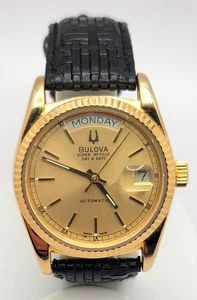 Orologio Uomo Vintage Bulova Super Seville Giorno/Data Automatico Cassa 35mm Funzionante - Foto 1 di 12