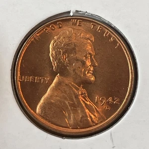 1942-D 1C RD Lincoln Cent F5738 - Bild 1 von 2
