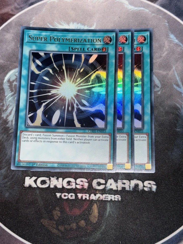 X3 PLAYSET CH01-EN033 "Super Polymerization"	Ultra Rare YuGiOh! NEW - Image 1 of 1