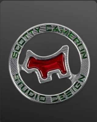 Moneda marcadora bola perro Scotty Cameron Studio Design fresada • Verde Rojo NUEVO Foto 1 de 2