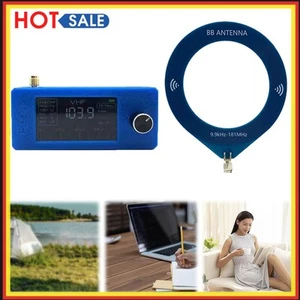 SI4732 05-108MHz Mini Radio HF SW MW VHF Odbiornik radiowy (antena Blue Ring) - Zdjęcie 1 z 8