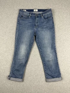 Jag Jeans Women's Chloe High Rise Rolled Crop Denim Jeans Size 10 W30" Blue - Foto 1 di 16