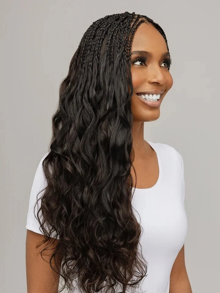Bobbi Boss Indi Remi Ocean Wave Bulk Braiding Human Hair 18" Color 1B - Image 1 of 1