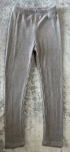 Girl’s 7Y Gray Ribbed Polyester Comfortable Leggings Everyday Use! - Picture 1 of 6