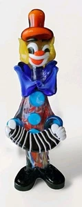 Murano Italian Hand Blown Glass Clown Musician 12 In.  Vintage Rare - Picture 1 of 13