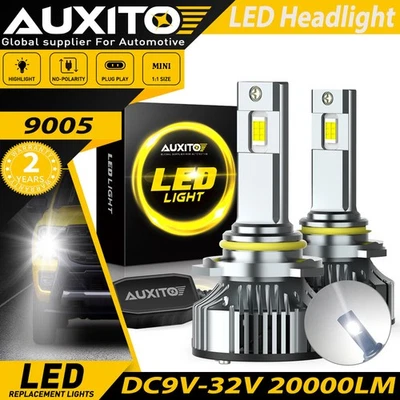 Kit de bombillas de faros LED AUXITO 9005 HB3 6500K blanco 18000-90000LM haz alto/bajo Foto 1 de 4