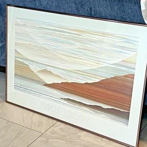 MARCUS UZILEVSKY Print Linearism Editions Limited Galleries Art 25 X 36 No Frame - Picture 1 of 5