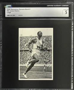 CGC 5 Reemstma 1936 BERLIN OLYMPICS card #32 JESSE OWENS American HERO GOAT  !!! - Picture 1 of 2