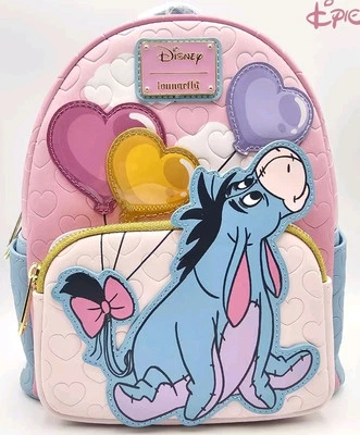 Mini mochila exclusiva Loungefly Disney Winnie the Pooh Eeyore con globos - nueva con etiquetas Foto 1 de 2