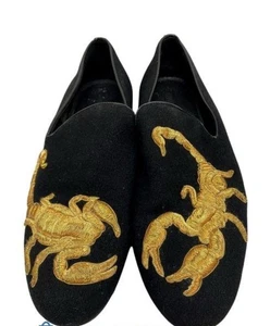 Jimmy Choo elegante formelle Herren-Slipper schwarz Größe 44 SCORPION - Bild 1 von 12