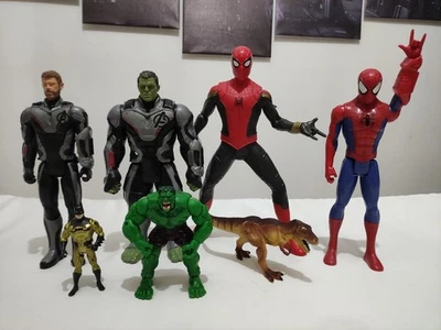 MEGA LOTTO Action Figures 6 PERSONAGGI Avengers Spiderman Hulk Batman + REGALO - Immagine 1 di 4