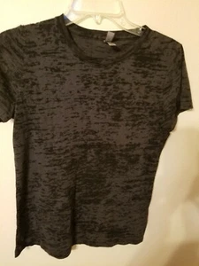 Next Level girls youth size XL t shirt black gray semi sheer cap sleeve 25 L 2 - Picture 1 of 12
