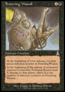 Ferita da Festering x4 4x Il Destino di Urza quasi nuovo MTG - Foto 1 di 1