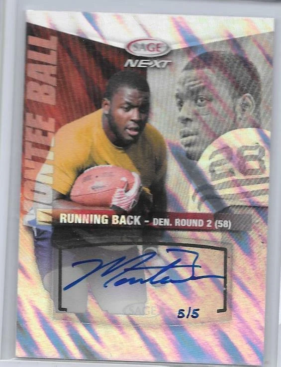 Montee Ball 2013 Sage Next Football Rookie Autograph #14 Ser#5/5 Ebay 1/1 - Image 1 of 1