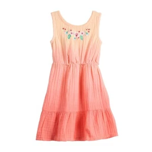 Baby/Toddler Girl Jumping Beans Tiered Sleeveless Dress, Coral Size 12mo - Picture 1 of 2