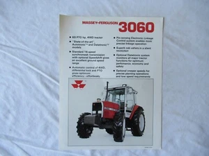 Hoja de especificaciones de tractor Massey Ferguson MF3060 folleto - Imagen 1 de 2