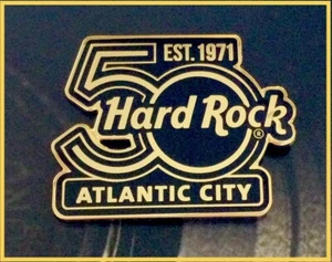 2021 HARD ROCK CAFE ATLANTIC CITY 50TH ANNIVERSARY LOGO PIN - Picture 1 of 1