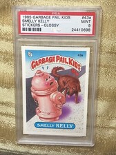 1985 Topps Garbage Pail Kids Smelly Kelly Stickers Glossy #43A PSA 9 Mint