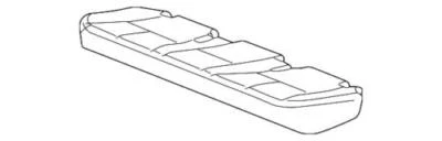 Genuíno GM 2005-2007 Saturn Vue Conjunto de Capa Assento Traseiro Almofada Cinza 15813970 - Imagem 1 de 2