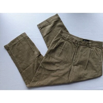 Pantalones de pana plisados Eddie Bauer para hombre talla 34x30 ancho ballena academia preppy Foto 1 de 4