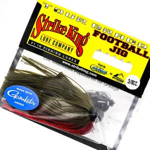 STRIKE KING Tour Grade Football Weedless Jig TDJ 3/8oz - PLUM CRAZY - Picture 1 of 5
