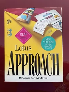 Lotus Approach Release 3 Database For Windows DOS Vintage Software Disk 3.5” - Picture 1 of 9