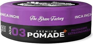 The Shave Factory Aqua Premium Pomade 03 Hair Styling Extra Hold Wax 150ml