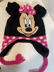 Pink Knit MINNIE MOUSE Winter Hat Fits Toddler Girls OSFM