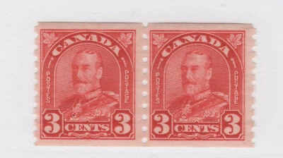 CANADA  #183  3 cent coil pair NH  F-VF  for issue Fresh 1931 Foto 1 de 2