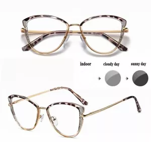 Photochromic Progressive Reading Women Glasses Multifocal Transition - Picture 1 of 23