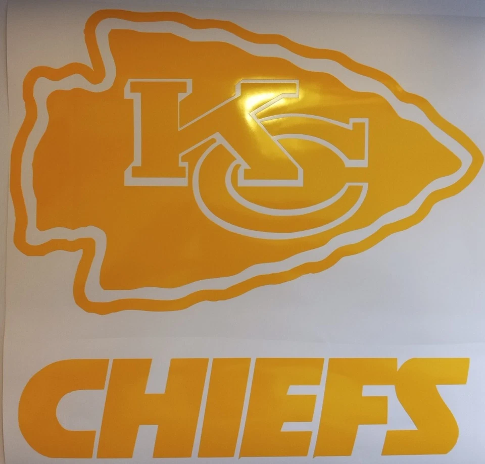 Calcomanía de los Kansas City Chiefs ~ Pegatina de vinilo para automóvil - Pared, gráficos Cornholes Foto 1 de 1