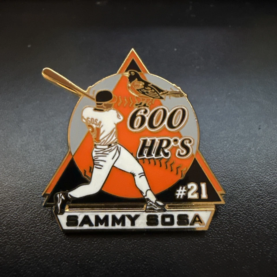 Sammy Sosa Baltimore Orioles 600 Home Runs #21 MLB Lapel Pin MORE - Image 1 of 1