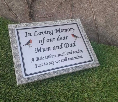 Granite Memorial Plaque Grave Marker Grave stone personalised Grave Ornament